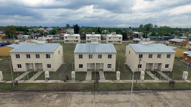 magen panorámica del barrio Malvinas Argentinas en Monte Grande