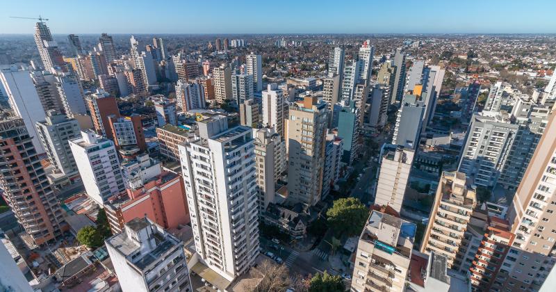 Vista del centro de Lomas de Zamora, Buenos Aires