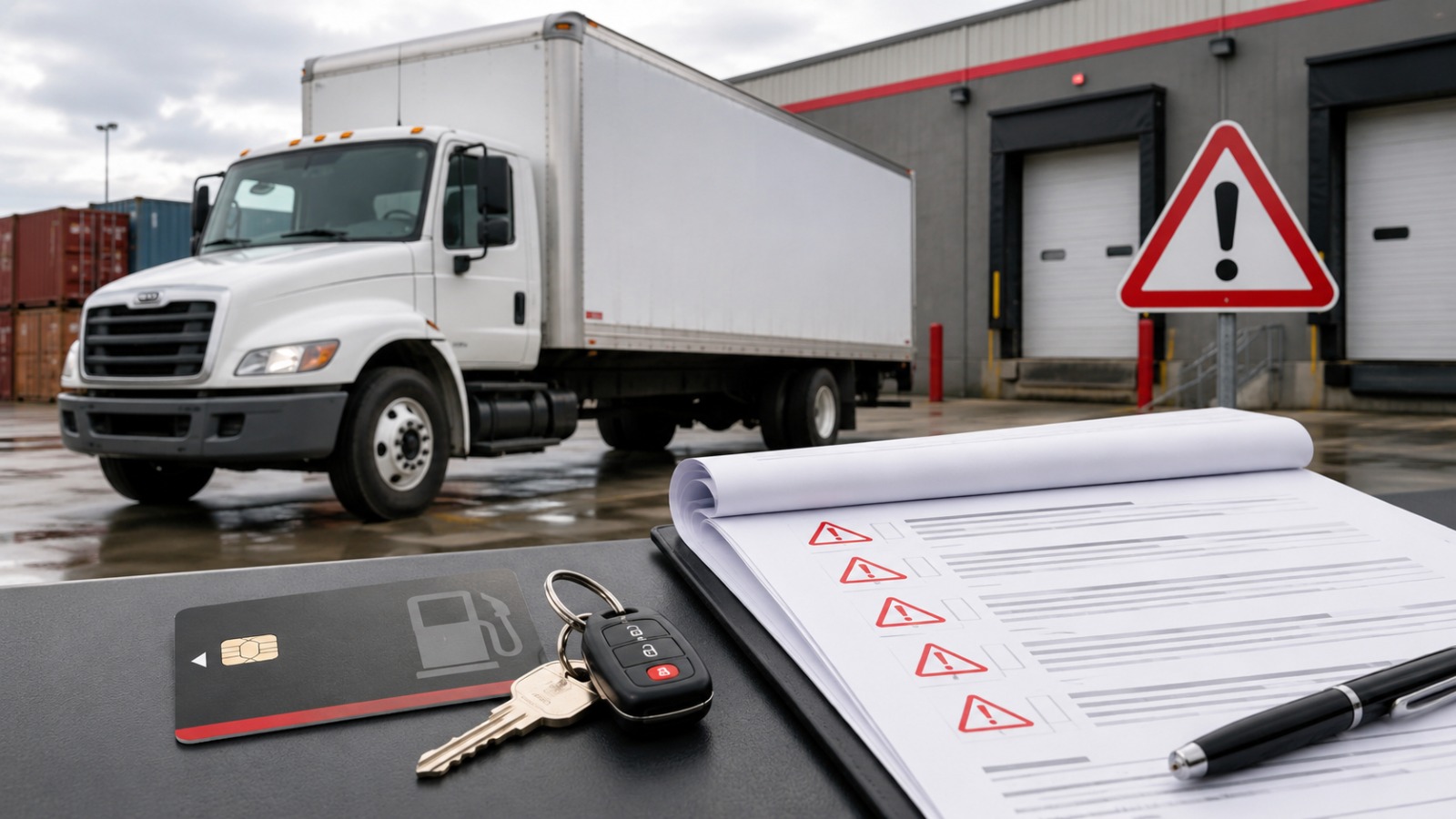 Driver evaluating a box truck carrier offer