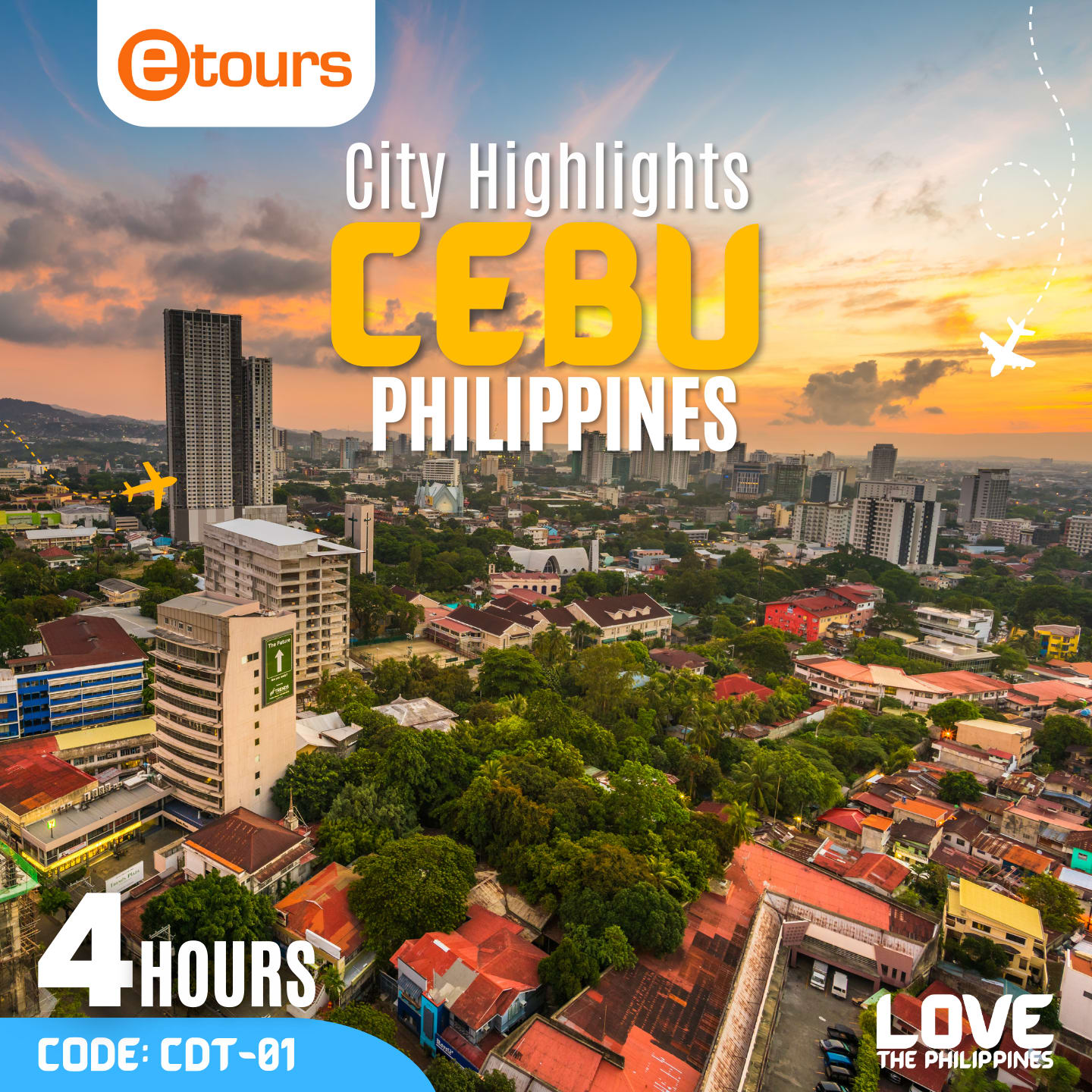 Cebu City Highlights A stunning view of Cebu City's skyline, showcasing its modern architecture and bustling urban landscape.