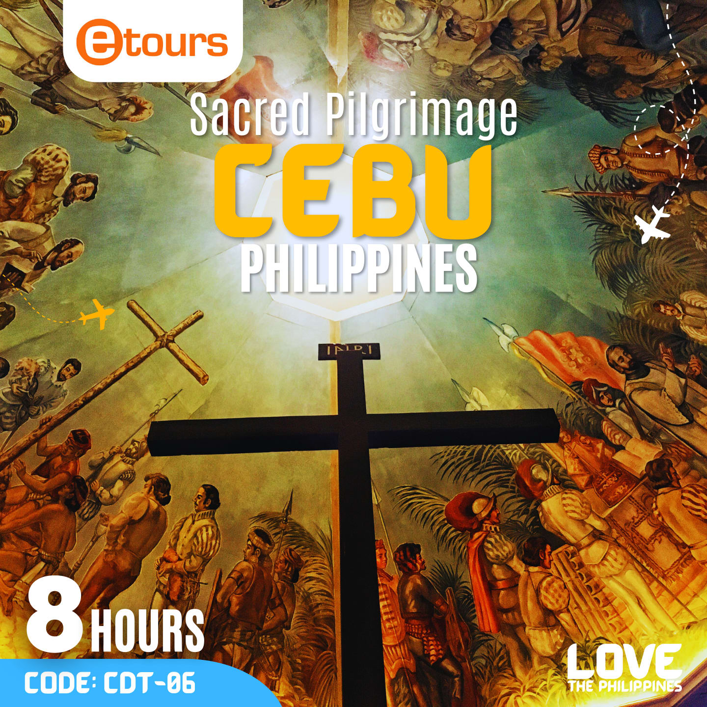 Cebu Sacred Pilgrimage A historical landmark: Magellan's Cross, a symbol of Christianity in the Philippines, housed within the Basilica Minore del Santo Niño.