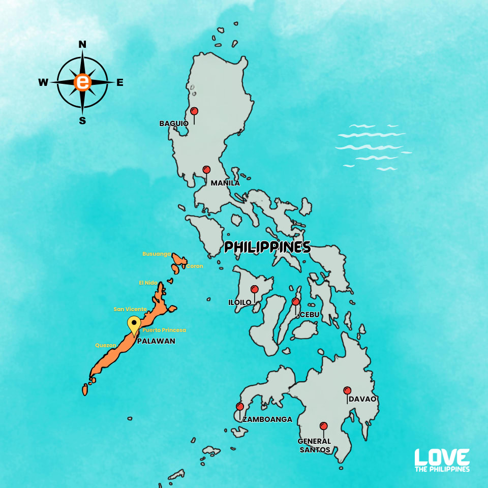 palawan philippines map