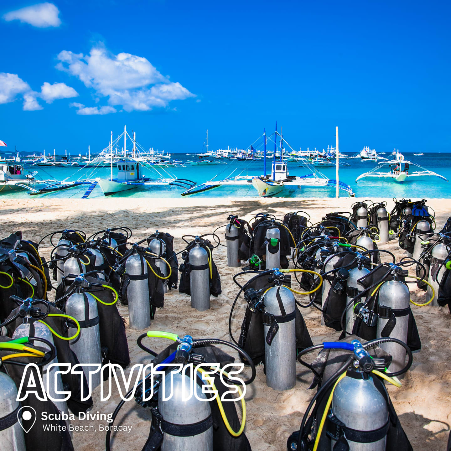 Crystal-clear turquoise waters in Boracay