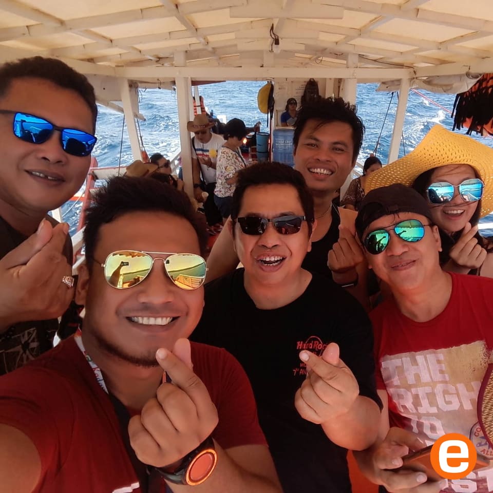 Etours guests at samal island hopping
