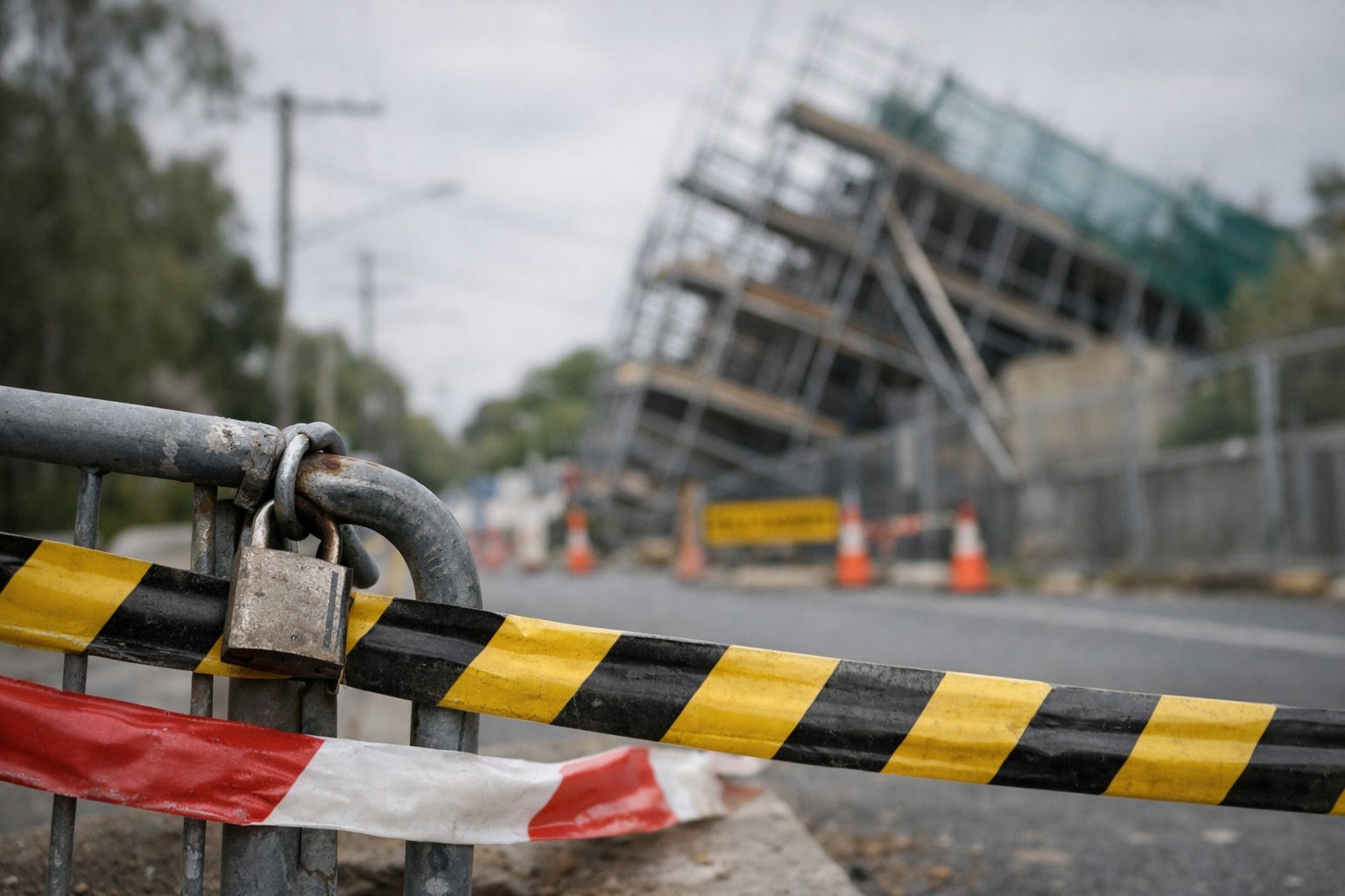 Building site collapse shuts parts of Barrenjoey Road and Robertson Road in Newport