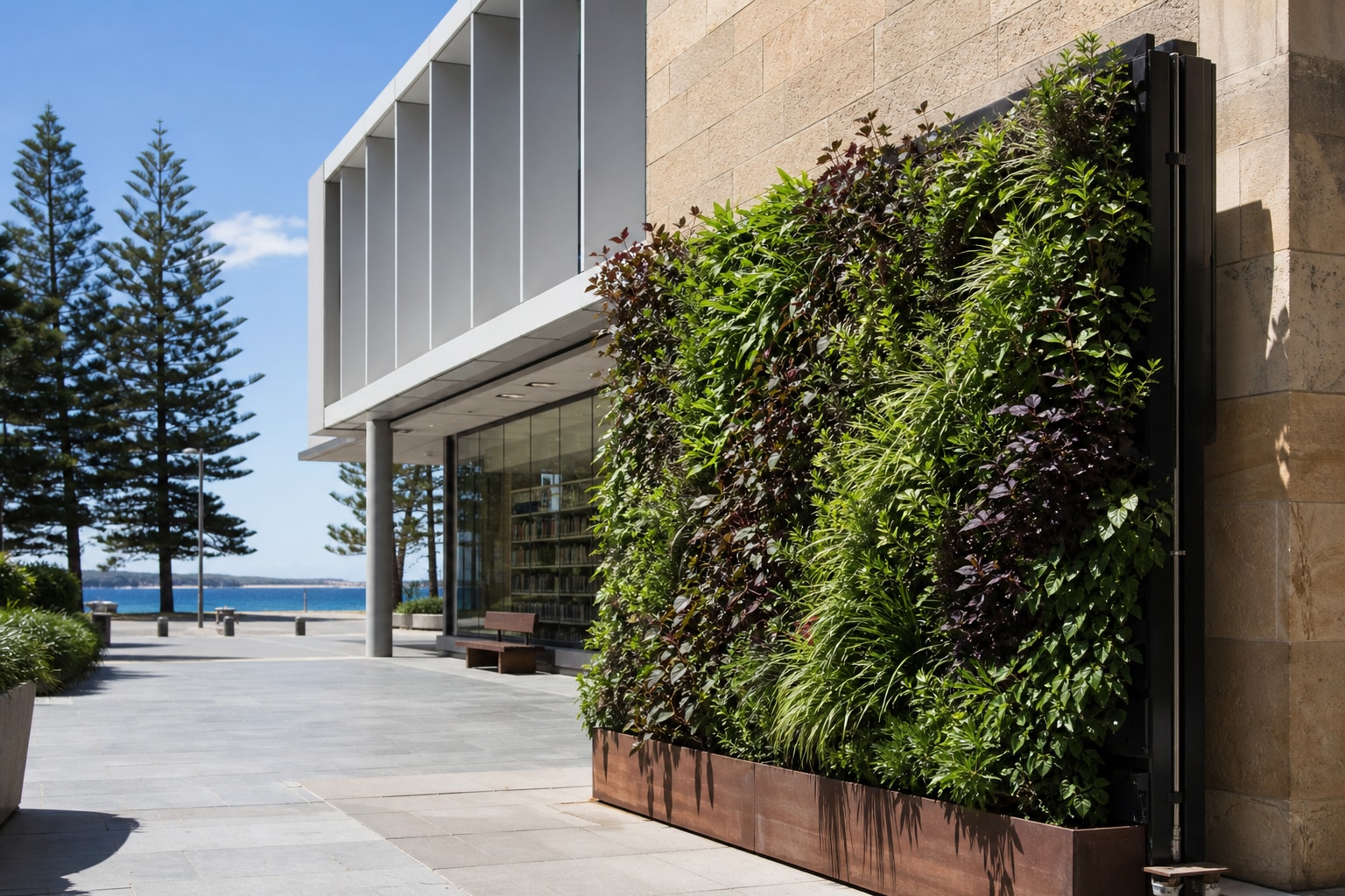 New vertical garden brings greenery to Manly's Market Lane