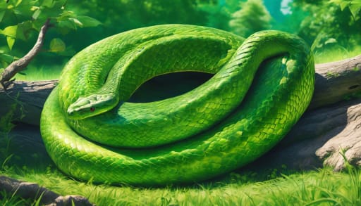 Dream symbol: green snake: scenarios: Dream of a Big Green Snake