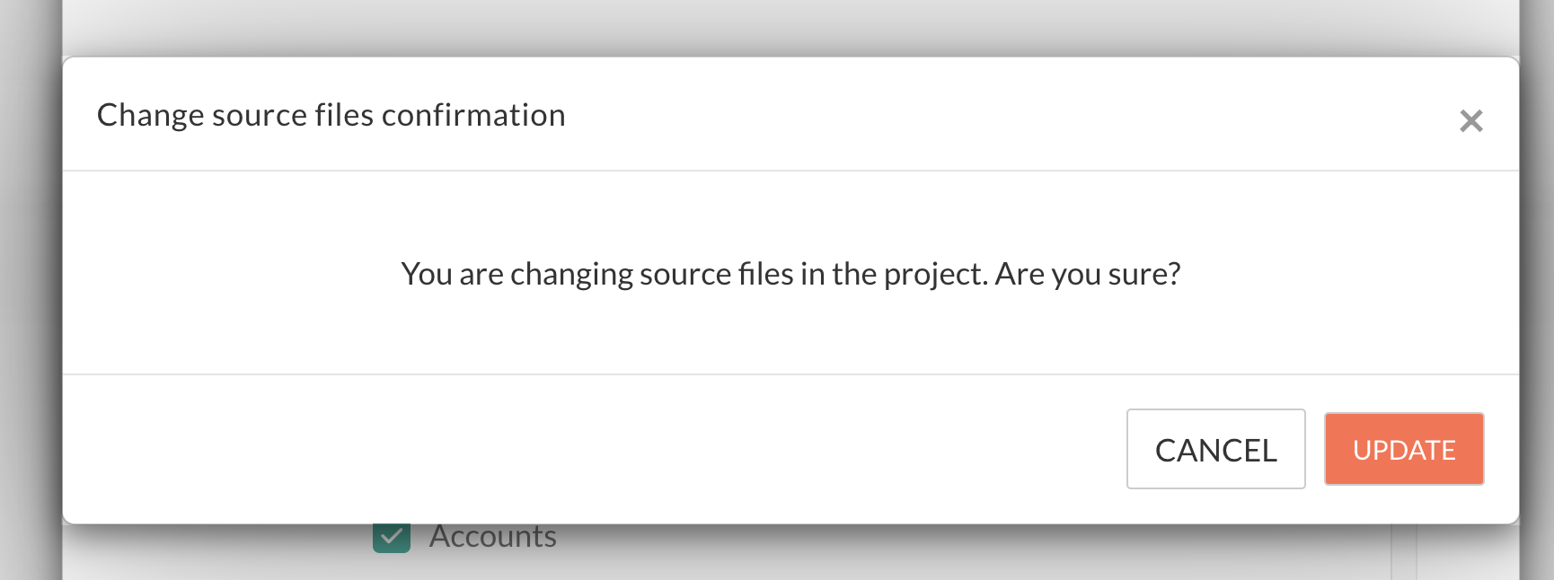 Confluence - change source files confirmation