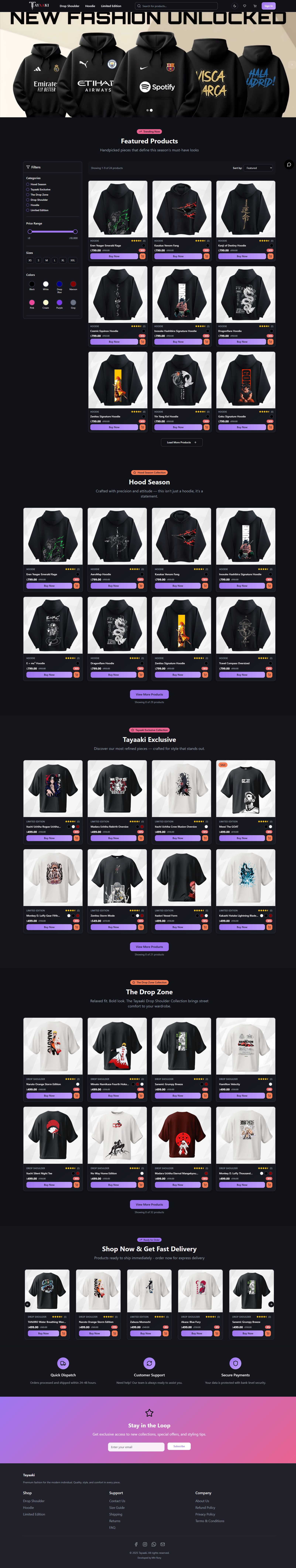 Tayaaki Modern Clothing E-commerce - MERN Stack Online Store