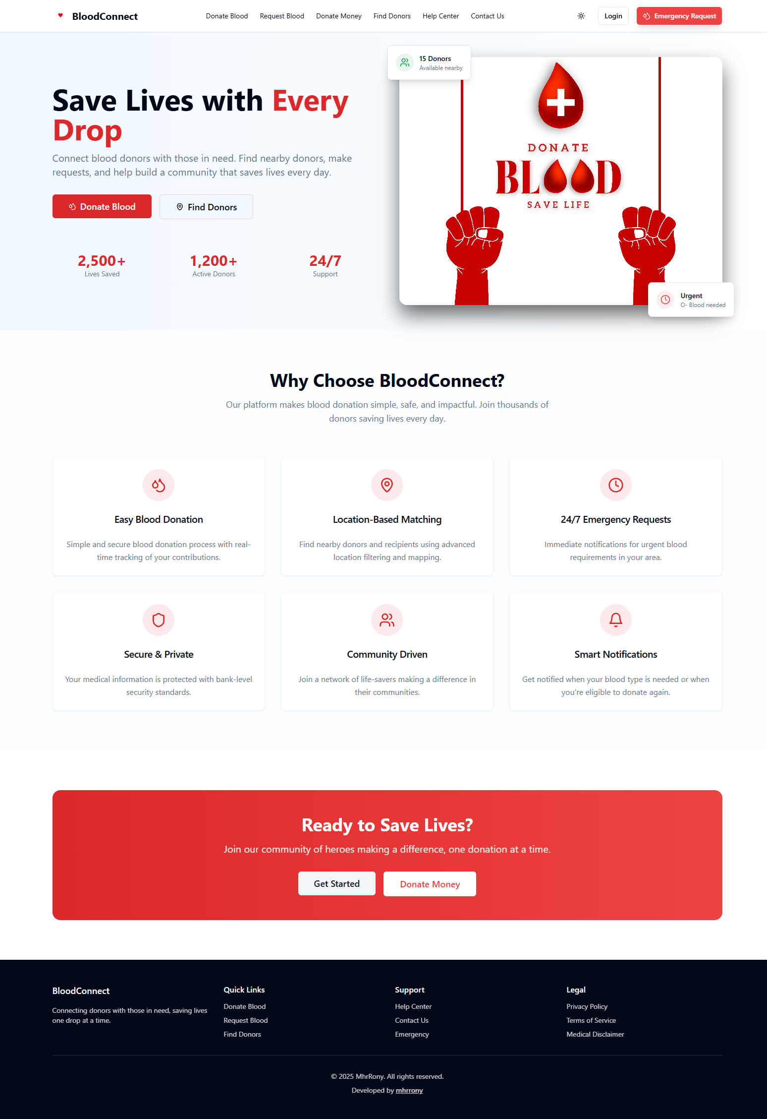 Blood Connect - Social Charity Platform