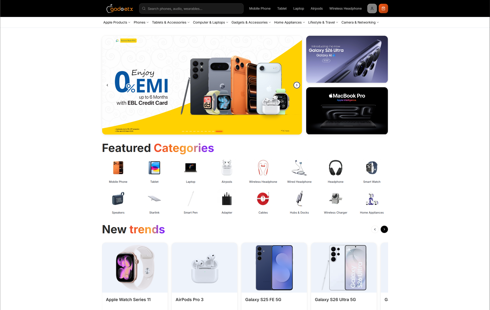 Gadget X - E-commerce Platform