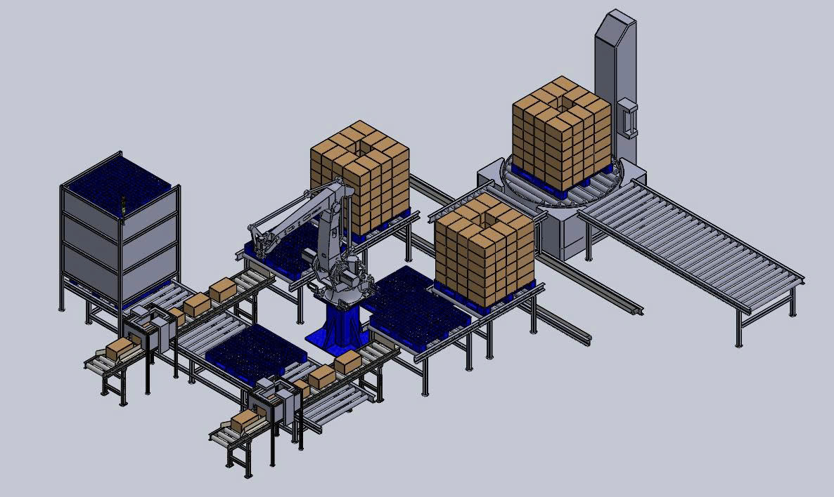 Giải pháp Palletizer & Robot xếp thùng tự động của AHSO