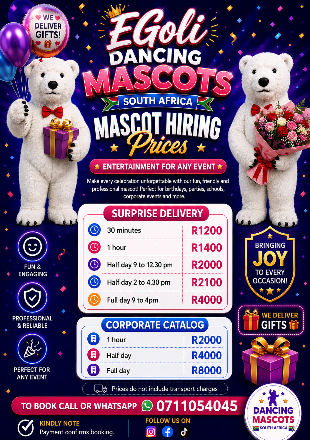 Dancing Mascots Suprise Gifts Deliveries