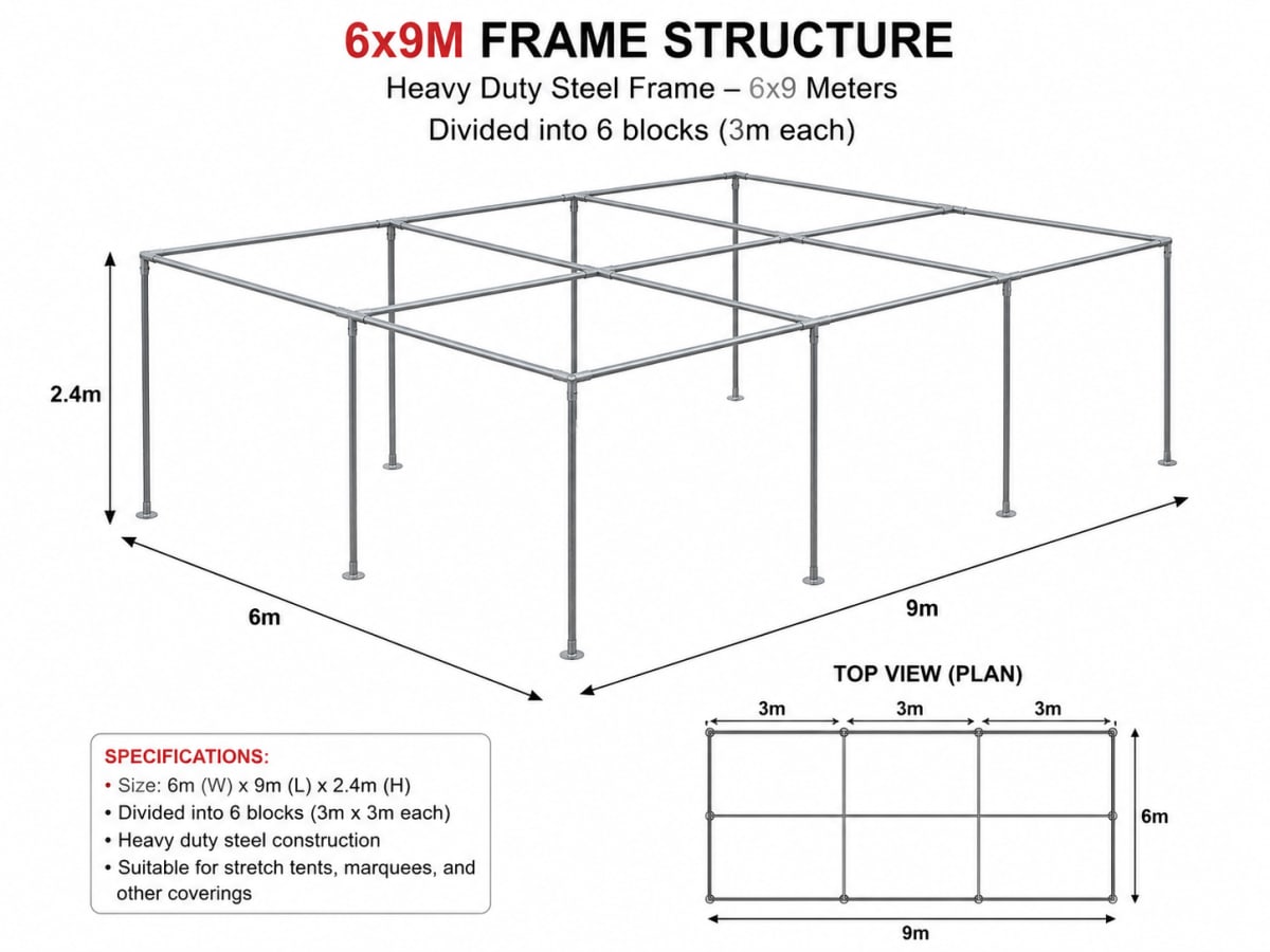 6x9 cabana frame
