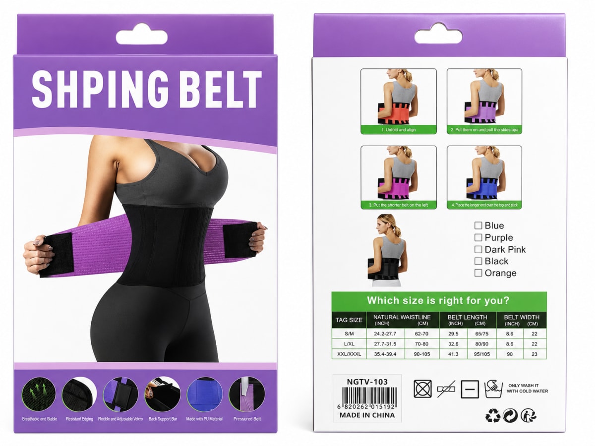 Shping Belt – Waist Trainer, & Support, Belly Belt