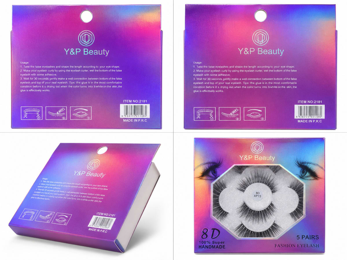 Y&P Beauty 8D Handmade False Eyelashes – 5 Pairs