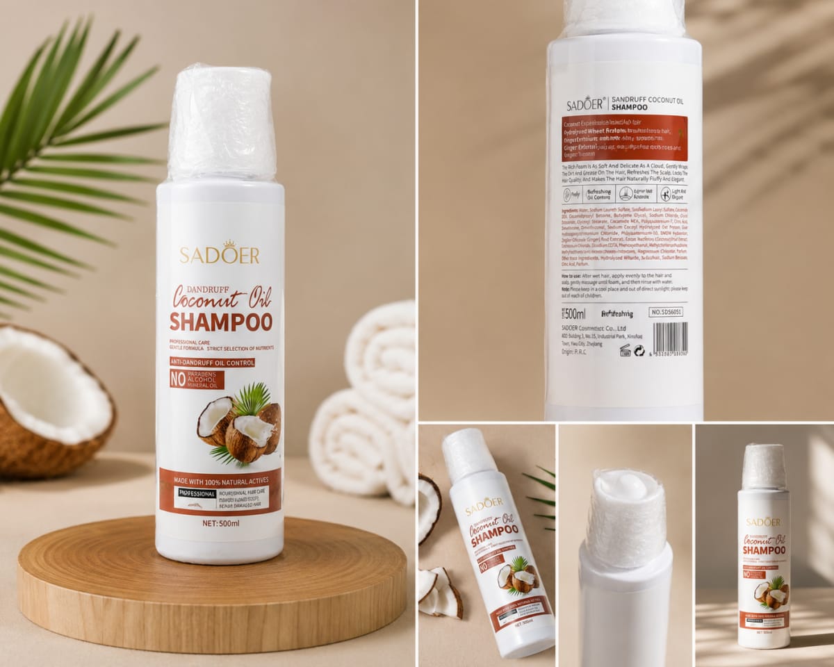 SADOER Coconut Oil Anti-Dandruff Shampoo – 500ml