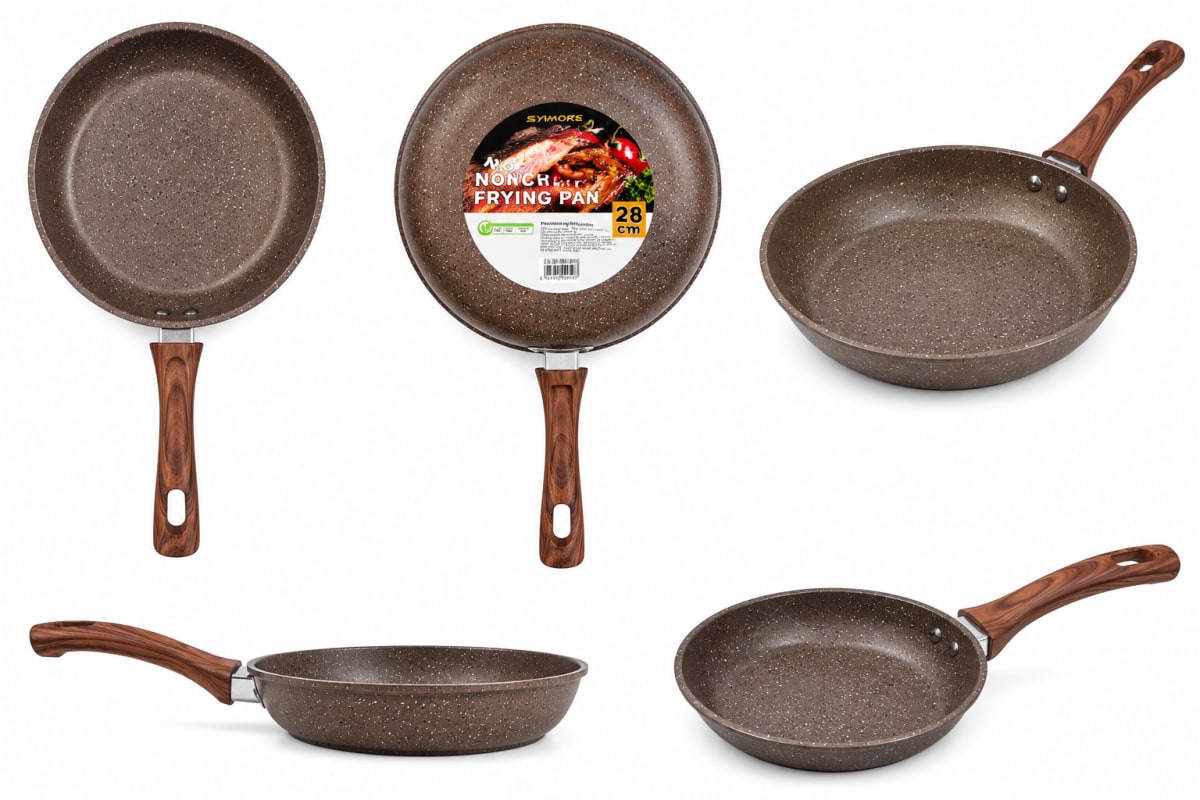 SYNMORE 28cm Stone Marble Non-Stick Frying Pan