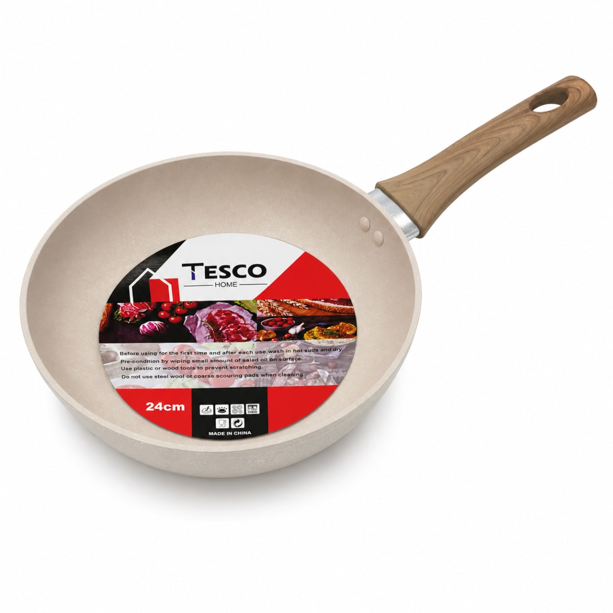 TESCO HOME 24cm Marble Non-Stick Frying Pan