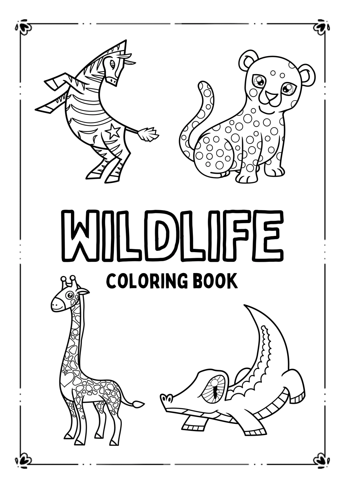 Wildlife colouring book