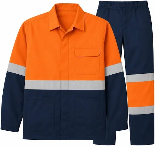 Reflective two piece worksuit