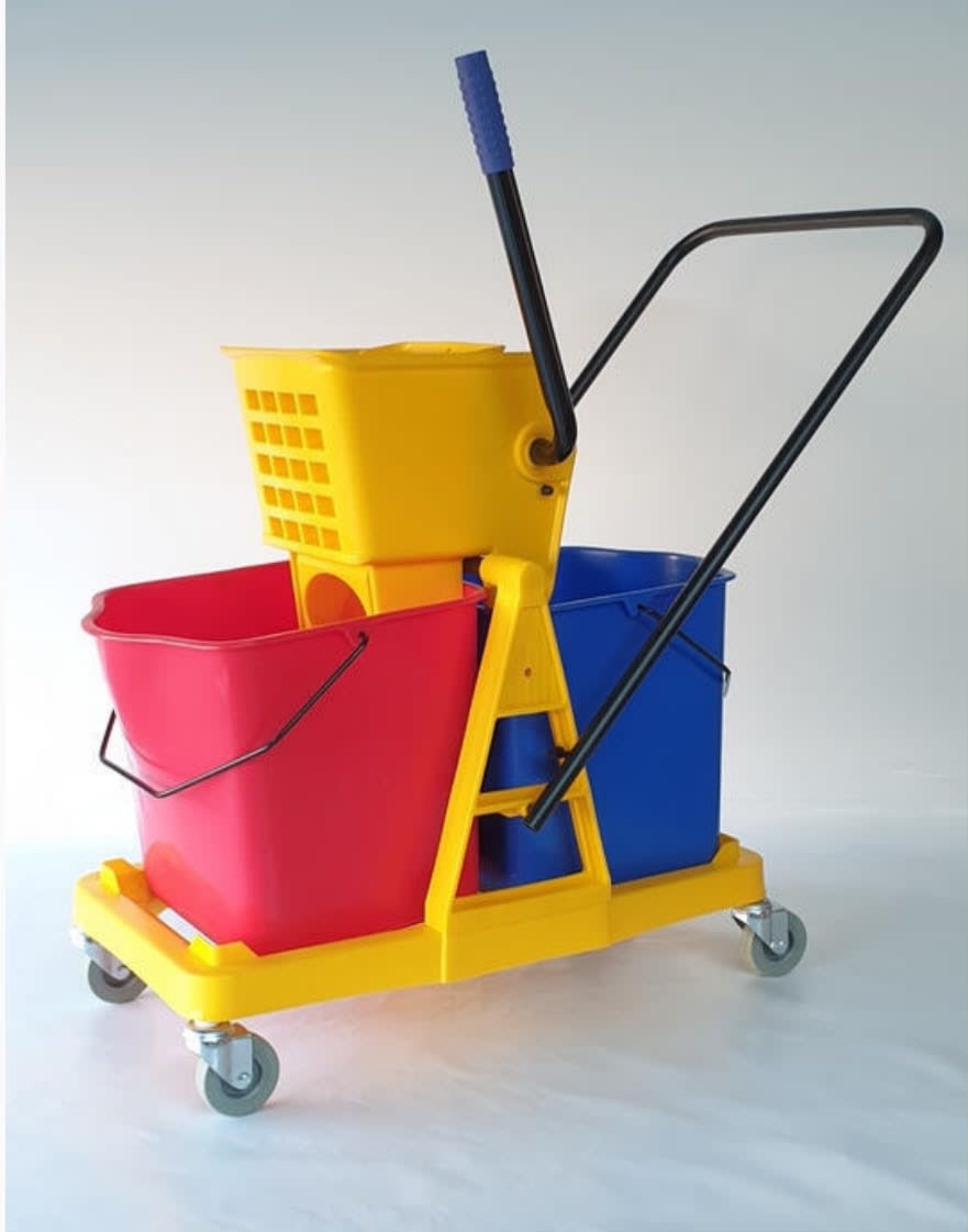 Double Bucket Plastic Trolley 50L