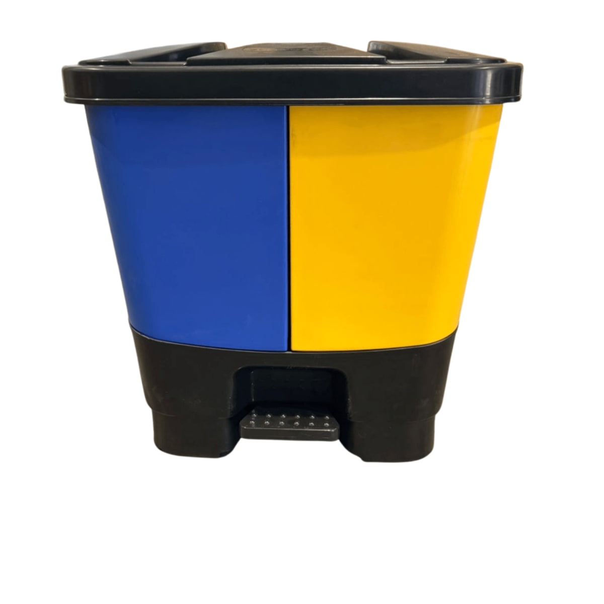 Dual recycle buff bins 30L (2x15L) Blue & Yellow