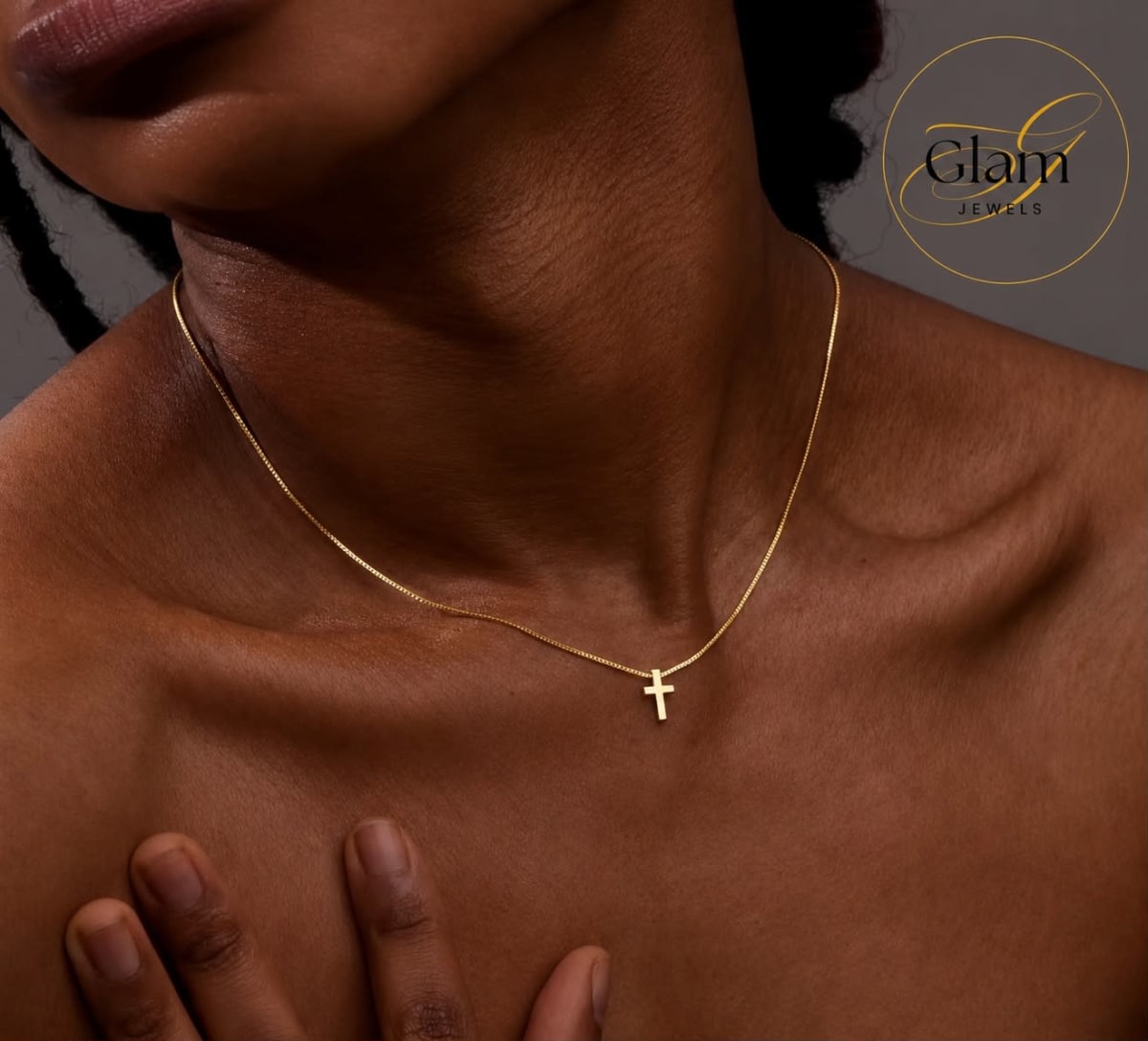 Petite gold or silver cross