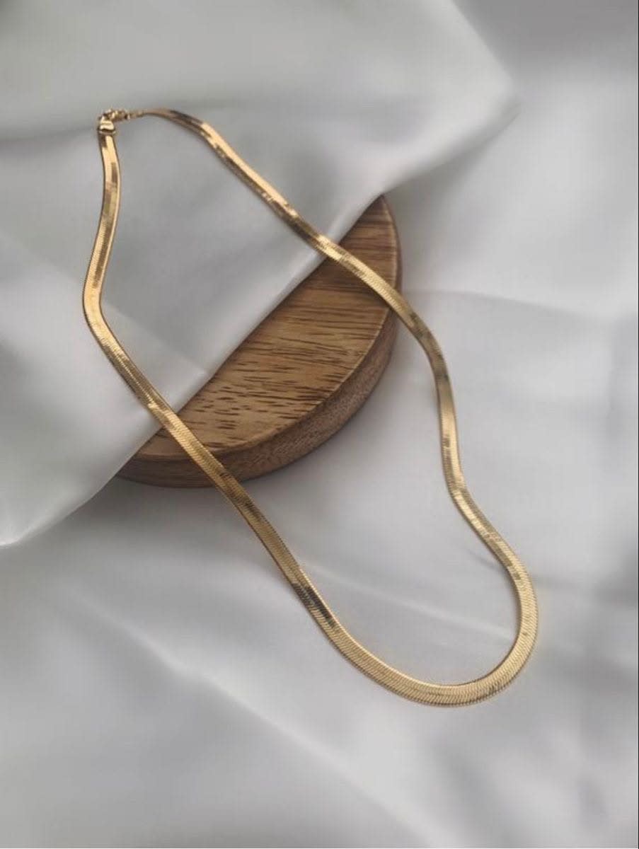 Gold Snake collarbone chain