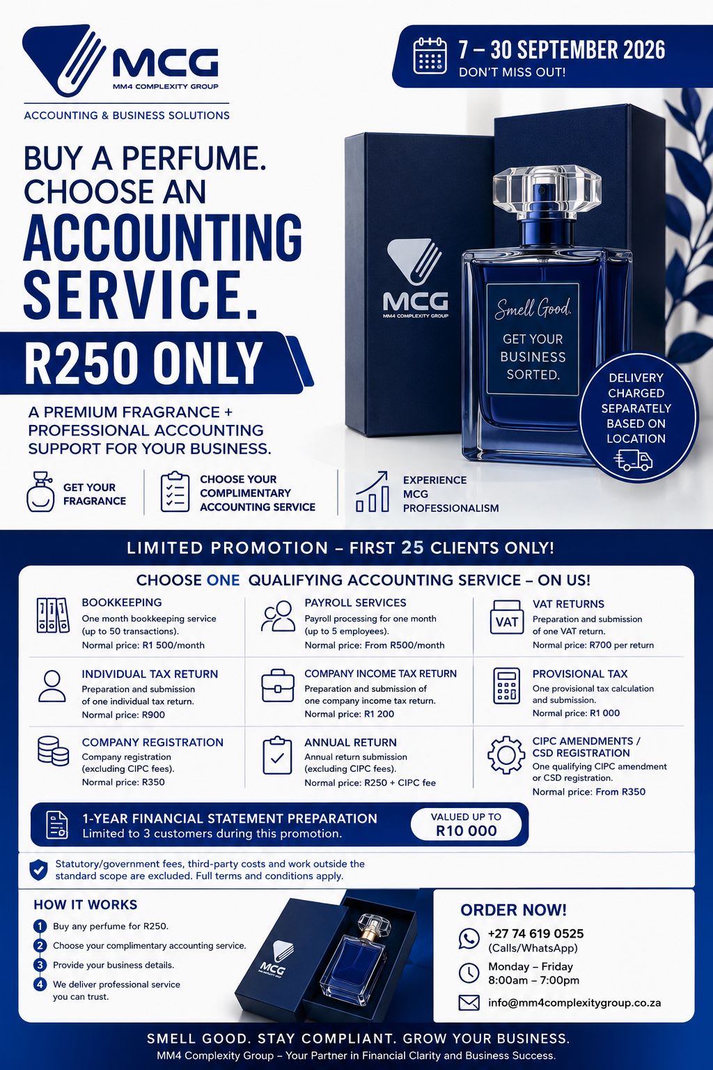 Purchase Fragrance + an accounting service for free