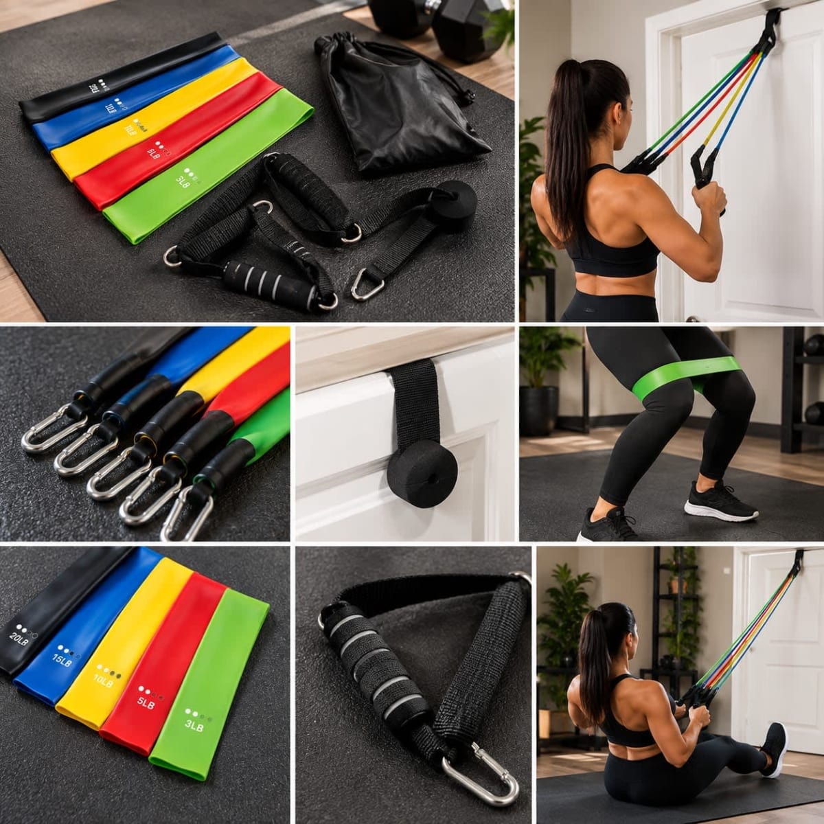 Resistance Bands Set ( 5 Levels and Door Anchor