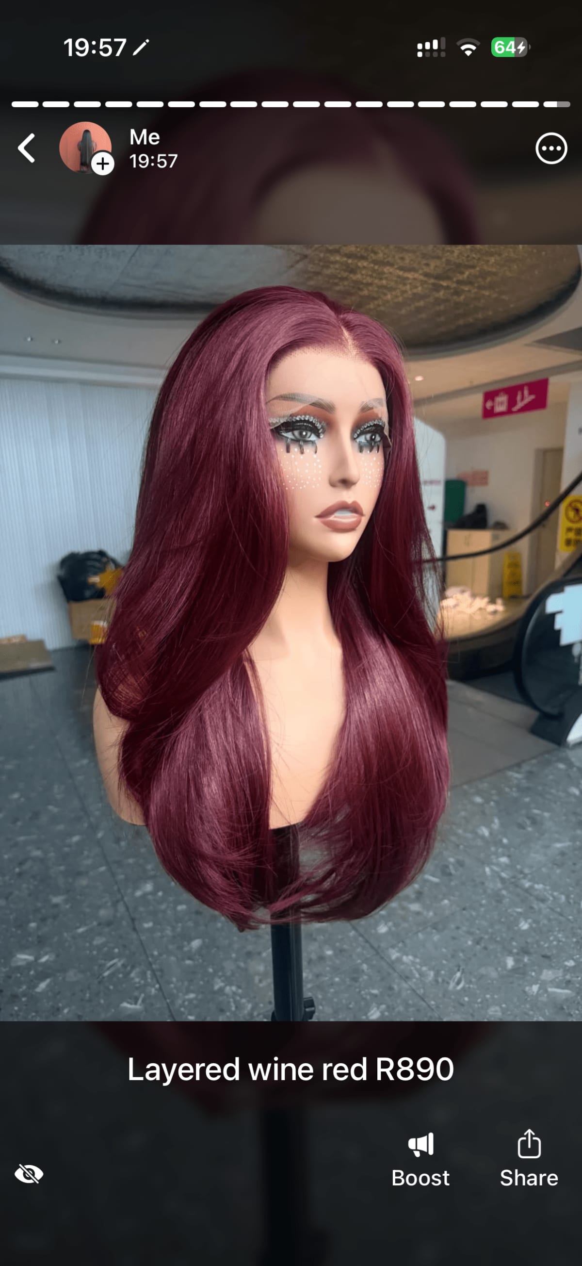 Burgundy bobiana