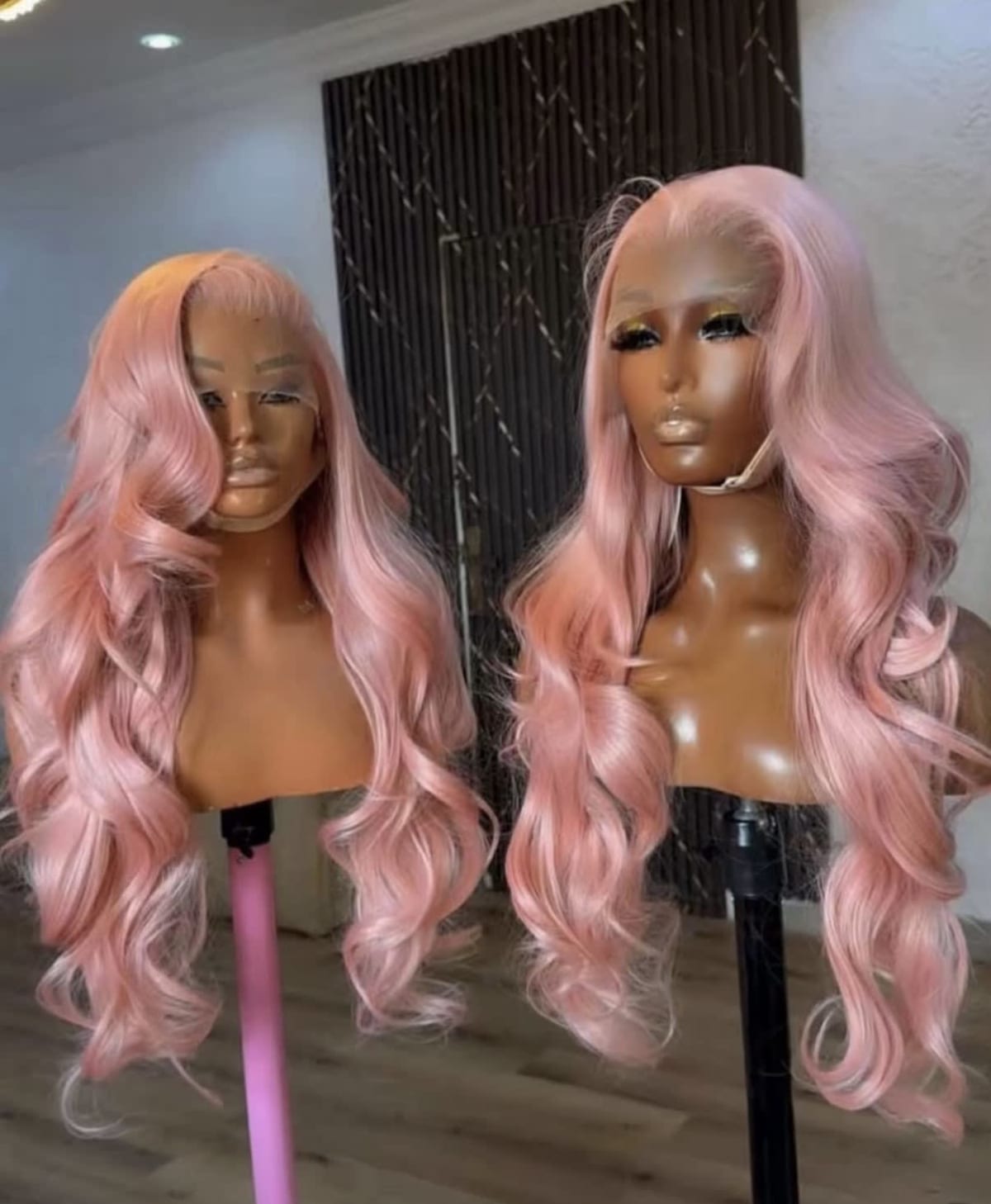 Hd pink frontal body wave