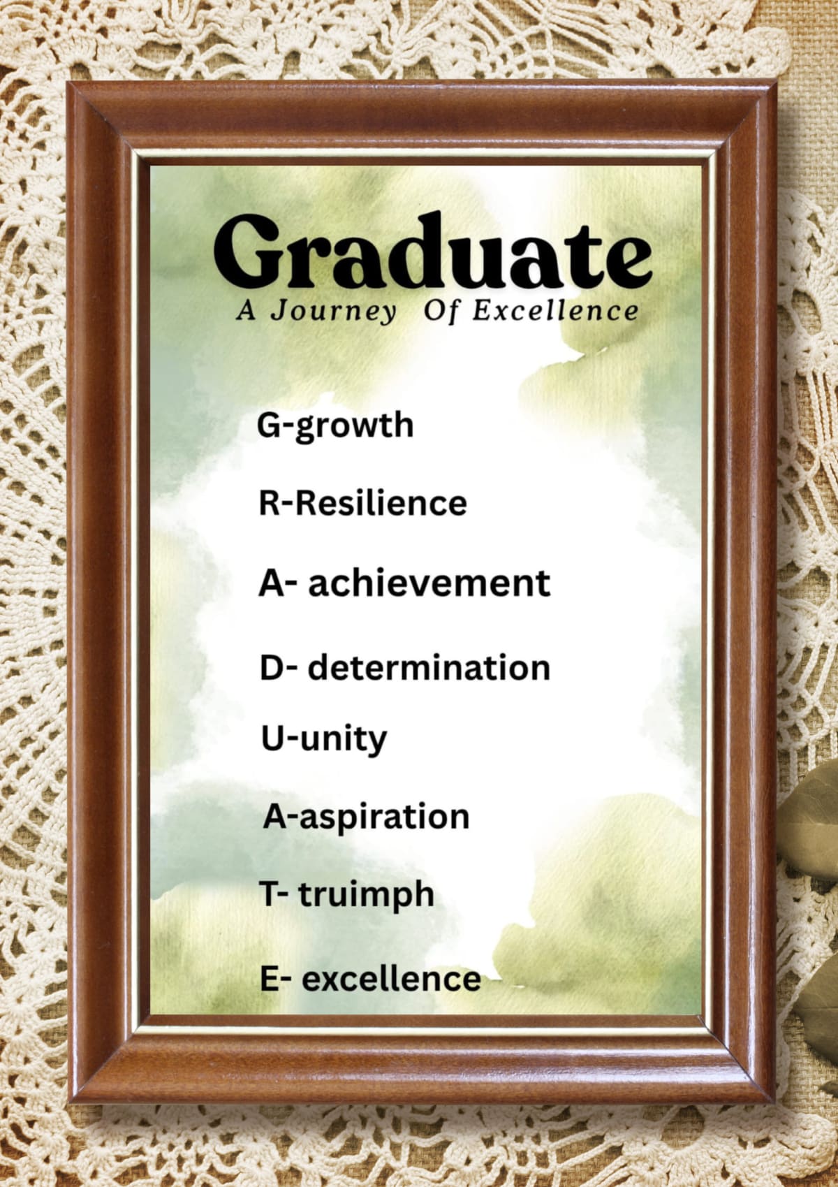 A3 Graduate framed art