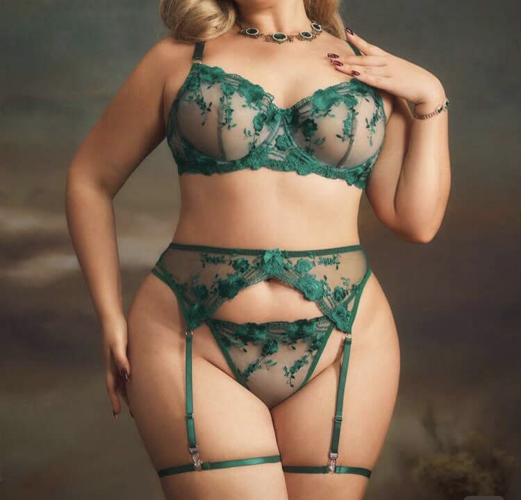 5pcs Lace lingerie Plus Size