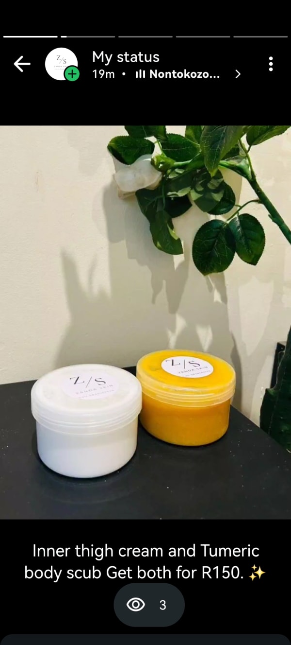 Dark inner thigh cream+ Tumeric body scrub
