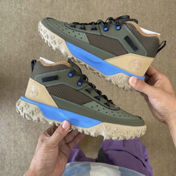 Olive green n blue