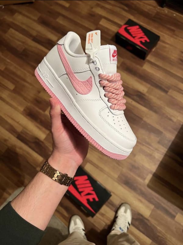 Pink and white