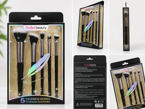 Sweet Beauty 5-Piece Makeup Brush Set SZ-104