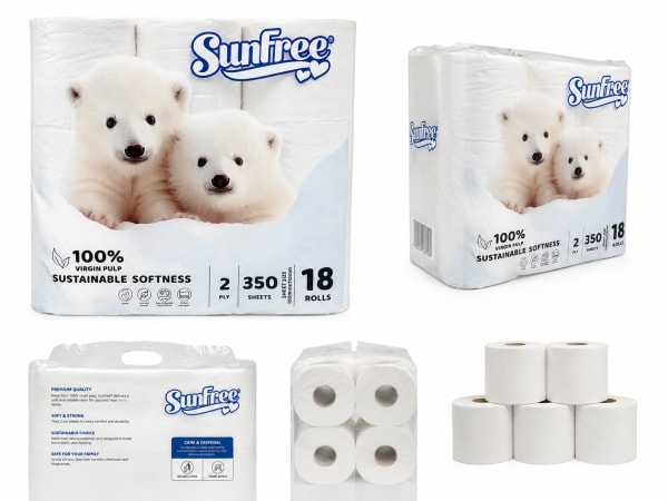 SunFree 2-Ply Toilet Tissue – 18 Rolls