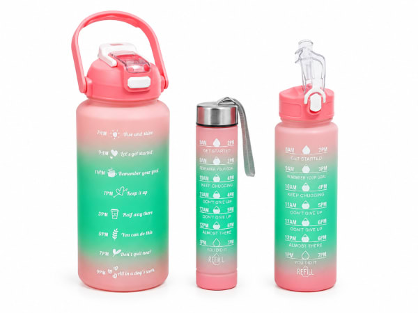 3 Motivational Time Marker Water Bottle