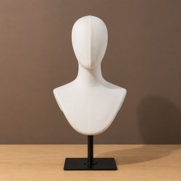 Premium Canvas Wig Display Mannequin Stand