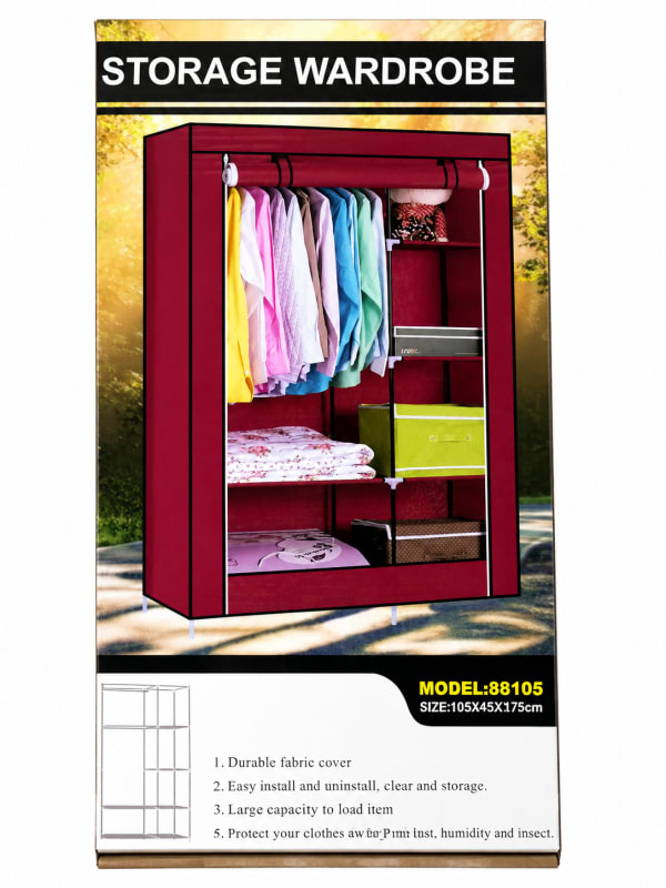 Portable Storage Wardrobe – Model L88105 (105 × 45 × 175 cm)