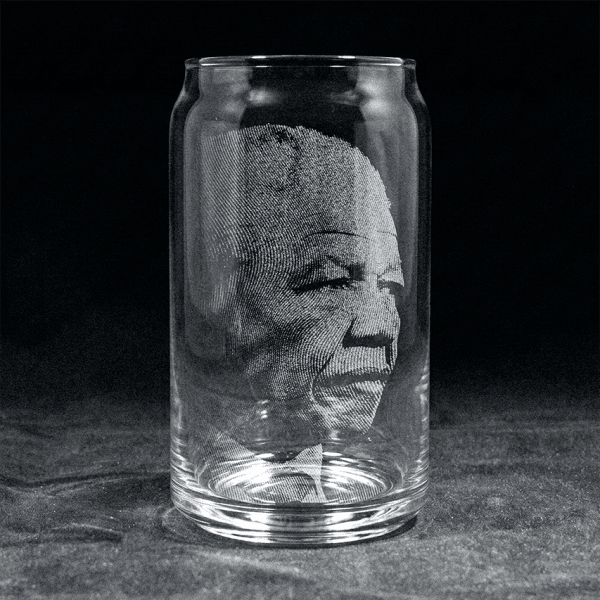 Engraved Coke Can Glass