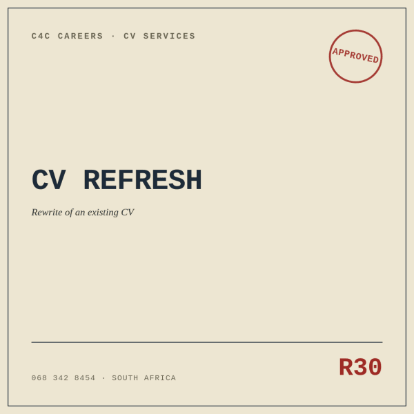 CV refresh