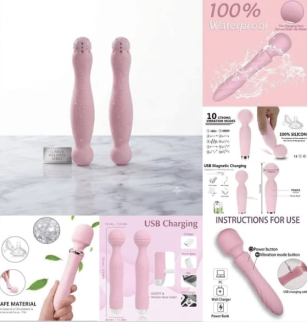 RHINESTONE VIBRATOR -Light Pink
