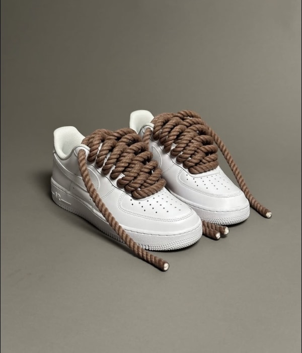 CUSTOM AIRFORCE ROPE LACE BROWN