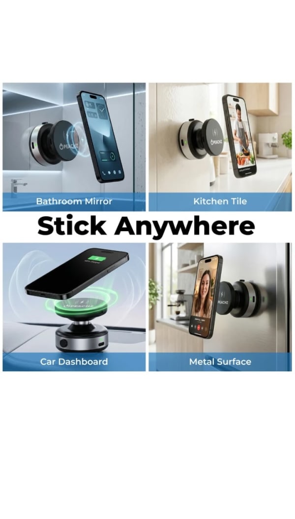 Peachz vacuum phone mount