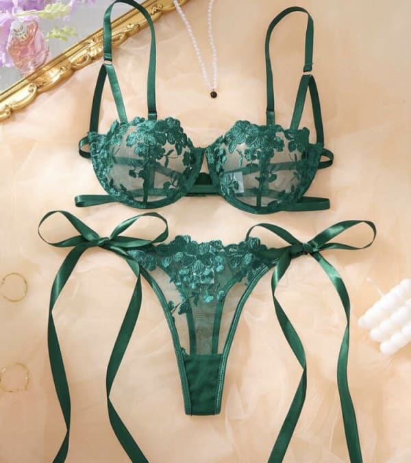 Lace Lingerie Green
