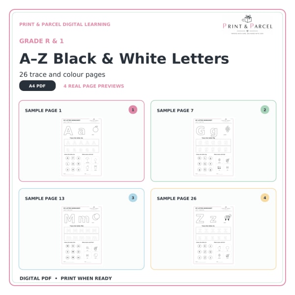 Grade R_A_to_Z_Black_and_White_Letters